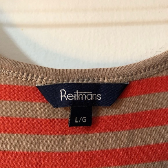 - Womens Orange/Tan Striped Tank Top. Size large Reitman’s - Picture 3 of 3
